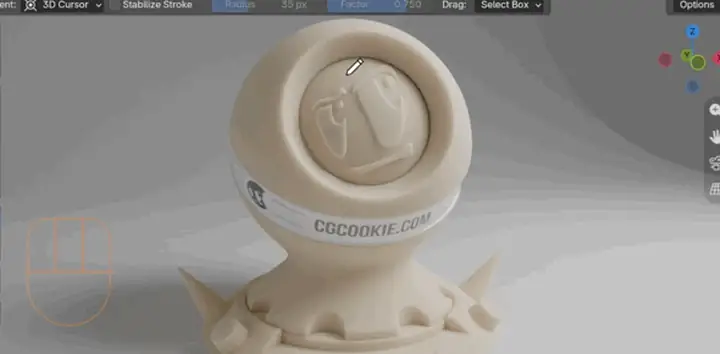 Materials in action inside Blender