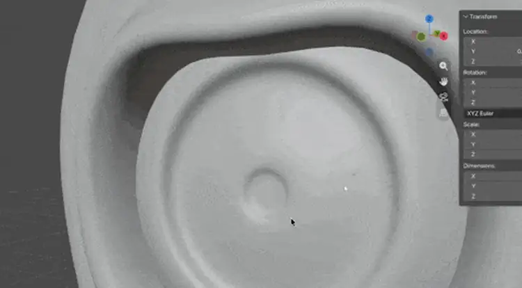 Modeling in action inside Blender