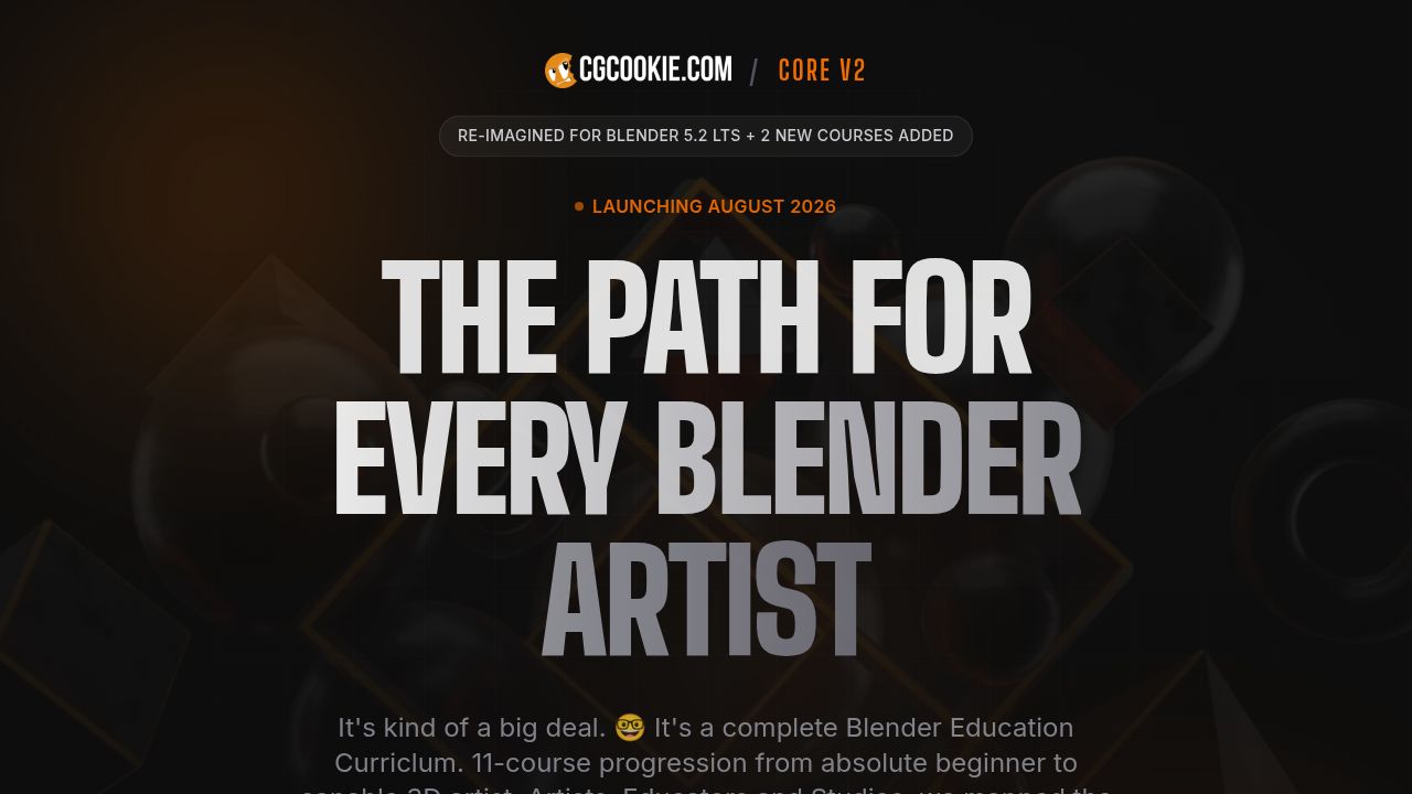 CORE V2: Guided Blender Learning Path